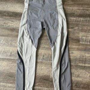Athleta Gray and Cream Leggings